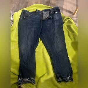 Universal Thread Straight Plus Size Jeans Size 26W Distressed Ankle Cuff